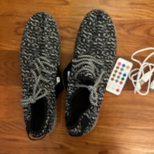 Stylish Black and White Knit Sneakers